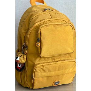Nemo Bags Hardal Orta Boy Okul Çantası Laptop ve Seyahat Sırt Çantası Su Geçirmez Ayıcık Anahtarlık Hediyeli