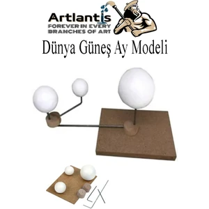 Güneş Dünya Ay Modeli 1 Paket Gezegen Maketi Deney Seti Güneş Sistemi Modeli Okul Ders Deney Seti Kendin Yap
