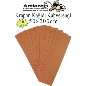 Renkli Krapon Kağıdı 50X200 cm 10 Adet Renkli Grapon Kağıdı Okul Sınıf Etkinlik Kreş Okul Öncesi Kırapon Grafon