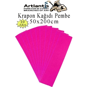 Renkli Krapon Kağıdı 50X200 cm 10 Adet Renkli Grapon Kağıdı Okul Sınıf Etkinlik Kreş Okul Öncesi Kırapon Grafon