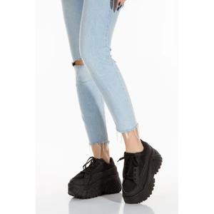 Gümüş Taş Detaylı Rahat Yüksek Taban Paraşüt Günlük Kadın Beyaz Sneaker Spor Ayakkabı