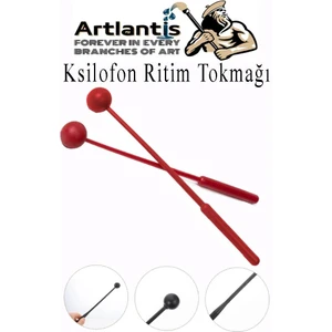 Ksilofon Tokmağı 1 Çift Kırmızı 1 Paket Ritim Çubuğu Plastik