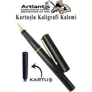 Kaligrafi Kalemi 1 Adet Kartuşlu Kesik Uçlu Dolma Kalem Calligraphy Kalem Seti Hat Yazma Tasarım Sanat Kalemi Hattat
