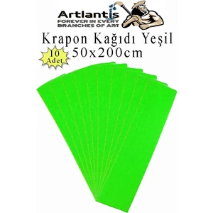 Renkli Krapon Kağıdı 50X200 cm 10 Adet Renkli Grapon Kağıdı Okul Sınıf Etkinlik Kreş Okul Öncesi Kırapon Grafon