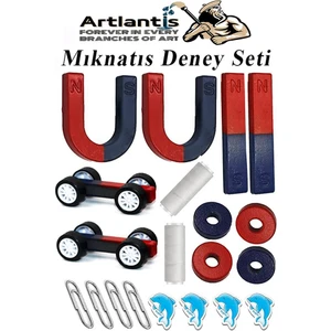 Mıknatıs Seti 20 Parça 1 Paket Deney Malzemesi Okul Projeleri Için Manyetik U I Araba Halka Mıknatıs Deney Oyun Seti