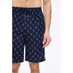 Çapa Desenli Lacivert Erkek Kısa Havuz ve Deniz Şortu 5045