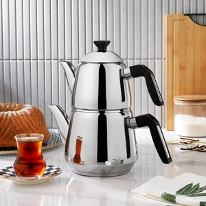 Teehaus Çelik Çaydanlık Takımı 4 Parça-Siyah