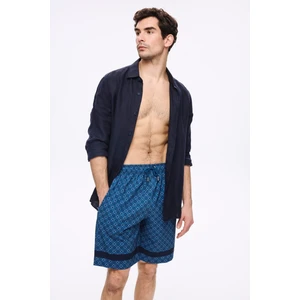 Yıldız Desenli Lacivert Erkek Kısa Havuz ve Deniz Şortu 5065