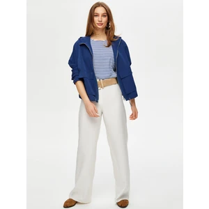 Faik Sönmez Astarsız Kapişonlu Comfort Fit Trençkot S25TNC012