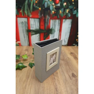 NRCN 10x15 cm 100'lük Koton Desenli Lüks Fotoğraf Albümü (Vizon)