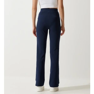 Kadın  Yüksek Bel Likralı Çımalı Palazzo Pantolon