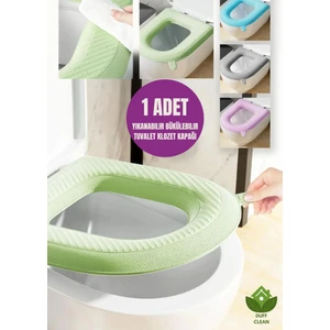 Duff Clean 1 Adet Yıkanabilir Bükülebilir Tuvalet Klozet Kapağı Süngeri Pratik Su Geçirmez Klozet Kılıfı