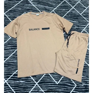 Düz Renk Tshirt & Şort Yan Cepli Kordon Ayarlamalı Ter Tutmayan Mevsimlik Takım