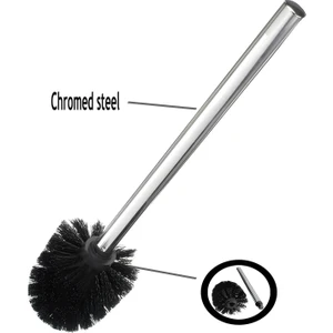 Milena Life Paslanmaz Metal Tuvalet Fırçası – Metal Saplı Klozet Temizleyici WC Fırçası 33x8x7 cm (1 Adet)