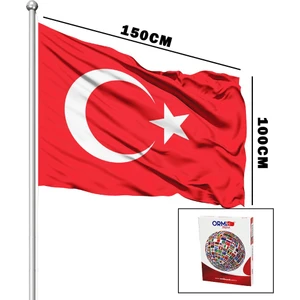 Go İthalat Türk Bayrağı Alpaka Kumaş 100X150CM (4604)