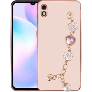 ZORE Xiaomi Redmi 9A Kılıf El Tutamaçlı Kamera Korumalı  Taka Silikon KAPAK-PEMBE-8680436634714-OTNV8