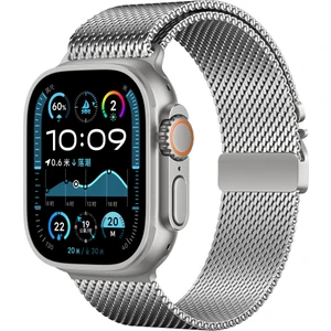 Apple Watch Ultra 49MM Zore KRD-121 Metal Hasır KORDON-GÜMÜŞ-8680436814550-OTNV111701