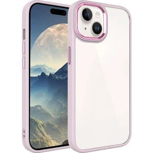 ZORE Apple iPhone 15 Plus Kılıf  Krom Kapak-Pembe AÇIK-8680436712306-OTNV93043