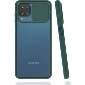 Galaxy A12 Kılıf Zore Lensi Kapak-Koyu YEŞIL-8682314140492-OTNV56543