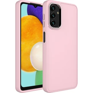 Galaxy A04 Kılıf Metal Çerçeve ve Buton Tasarımlı Silikon Zore Luna KAPAK-PEMBE-8680436665282-OTNV84