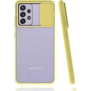 Galaxy A52 Kılıf Zore Lensi KAPAK-SARI-8682314103794-OTNV52898