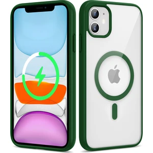 ZORE Apple iPhone 11 Kılıf Magsafe Wireless Şarj Özellikli Silikon  Ege Kapak-Koyu YEŞIL-868043666771