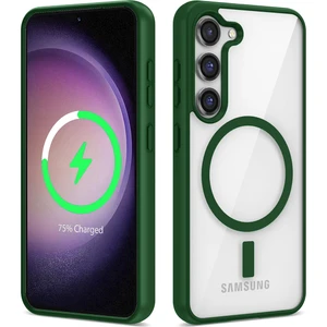 Galaxy S23 Plus Kılıf Magsafe Wireless Şarj Özellikli Silikon Zore Ege KAPAK-YEŞIL-8680436673317-OTN