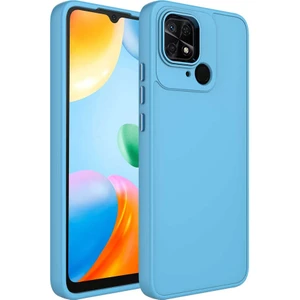 ZORE Xiaomi Redmi 10C Kılıf Metal Çerçeve ve Buton Tasarımlı Silikon  Luna Kapak-Sierra MAVI-86804366