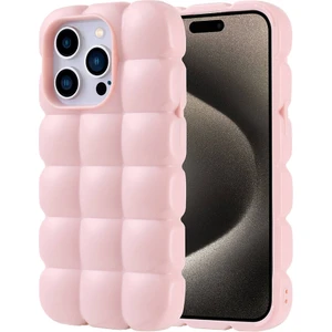 Apple iPhone 15 Pro Kılıf Parlak Esnek Silikon Zore Dom Dom KAPAK-PEMBE-8680436792230-OTNV107184