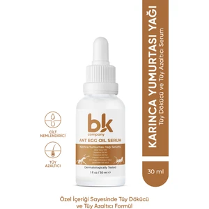 Bk Company Karınca Yumurtası Yağı - Tüy Dökümünü Azaltan Doğal Serum, 30 ml, Hassas Ciltler için