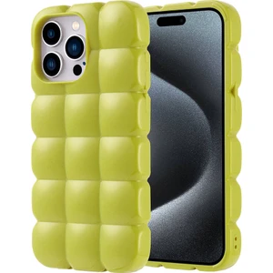 Apple iPhone 15 Pro Max Kılıf Parlak Esnek Silikon Zore Dom Dom KAPAK-YEŞIL-8680436792308-OTNV107191