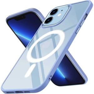 ZORE Apple iPhone 12 Uyumlu Wireless Şarj Özellikli  Krom Magsafe Silikon KAPAK-LILA-8680436534793-TA74209-