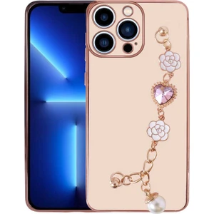 ZORE Apple iPhone 12 Pro Max Uyumlu El Tutamaçlı Kamera Korumalı  Taka Silikon KAPAK-PEMBE-8680436522714-TA