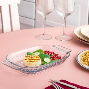 1160 Shell Kulplu Salata Servis Sunum Tabağı 17X30 cm
