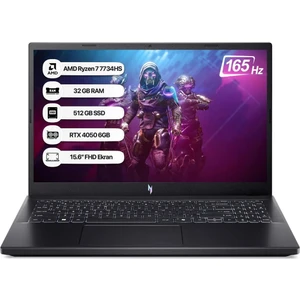 Nitro V15 NH.QSGEY.004-32 R7 7735HS 32GB 512GB SSD RTX4050-6GB Freedos 165Hz 15.6" Taşınabilir Bilgisayar