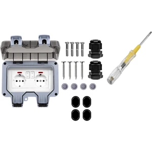 Dış Mekan Prizi Anahtar Gösterge Işıklı Su Geçirmez Priz, Duvar Prizi Islak Oda Sıva Üstü Koruyucu Kontak (Yurt Dışından)