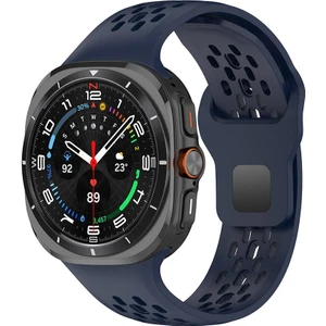 Galaxy Watch Ultra 47MM KRD-119 Delikli Tasarım Silikon Kordon-Midnight BLUE-8680436805343-OTNV