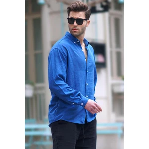 Camel Uzun Kollu Oversize Erkek Gömlek 6735