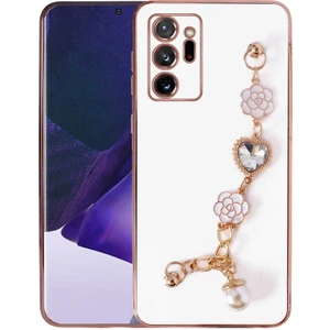 ZORE Galaxy Note 20 Ultra Kılıf El Tutamaçlı Kamera Korumalı  Taka Silikon KAPAK-BEYAZ-8680436524350-