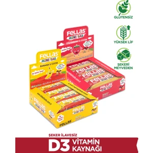 Fellas Kids Meyve Bar 28 G Süper Ikili Kutu 24 Adet - Muzlu x 12 Adet + Çilekli x 12 Adet