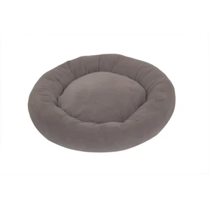 Kedi ve Köpek Simit Yatağı 50 cm Çap Polar Gri-Krem