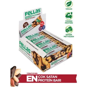 Vegan Protein Bar -  Yer Fıstığı ve Kakaolu 40G x 12 Adet