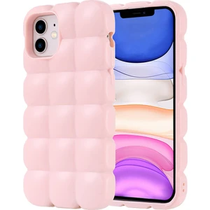 Apple iPhone 12 Kılıf Parlak Esnek Silikon Zore Dom Dom KAPAK-PEMBE-8680436791981-OTNV107154