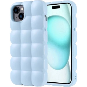 Apple iPhone 15 Plus Kılıf Parlak Esnek Silikon Zore Dom Dom KAPAK-MAVI-8680436792223-OTNV107177