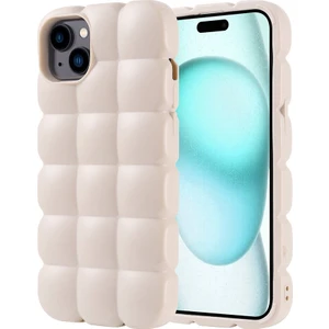 Apple iPhone 15 Plus Kılıf Parlak Esnek Silikon Zore Dom Dom KAPAK-BEYAZ-8680436792216-OTNV107180