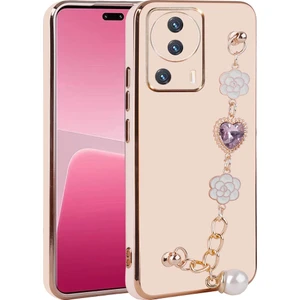 ZORE Xiaomi Mi 13 Lite Kılıf El Tutamaçlı Kamera Korumalı  Taka Silikon KAPAK-PEMBE-8680436708620-OTN