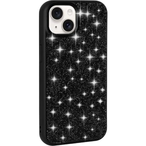 ZORE Apple iPhone 15 Plus Kılıf Parlak Taşlı Tasarım  Pırlanta KAPAK-SIYAH-8680436754252-OTNV99679
