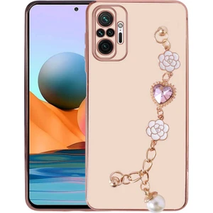 Xiaomi Redmi Note 10 Pro Kılıf El Tutamaçlı Kamera Korumalı Zore Taka Silikon KAPAK-PEMBE-8680436599