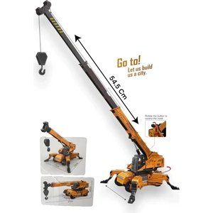 Inşaat Kamyon Oyuncak Vinç Forklift Taşıyıcı Uzun Kollu Vinç Ayakları Açılır Sarılır Makaralı