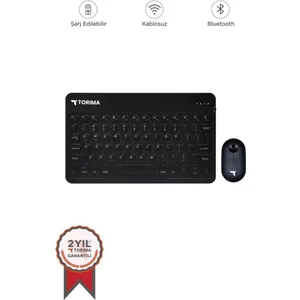 Tmk-08 Siyah Kablosuz Bluetooth Klavye Mouse Seti